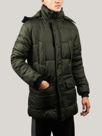 Melvin Faux-Fur Trim Hooded Puffer Jacket for Men: Mid weight and Windproof  – Urban Buck®