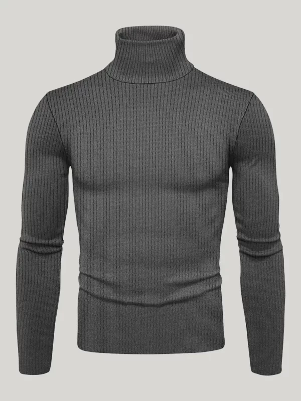 Long Sleeves Ribbed Turtleneck Sweater For Men - Urban Buck