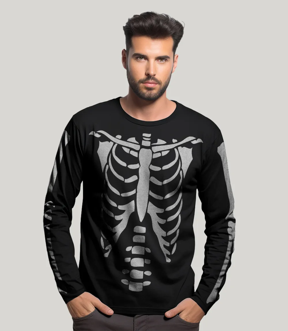 Halloween Costume Reflective Skeleton Shirt for Men - Urban Buck
