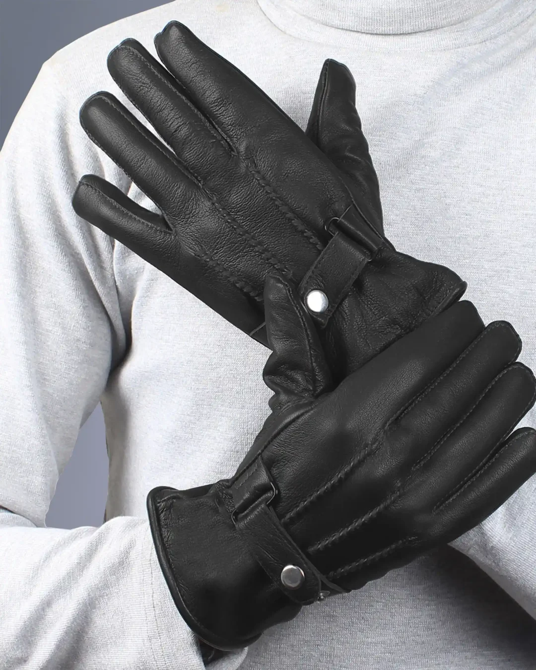 Spectre Men's Cashmere Lined Leather Gloves