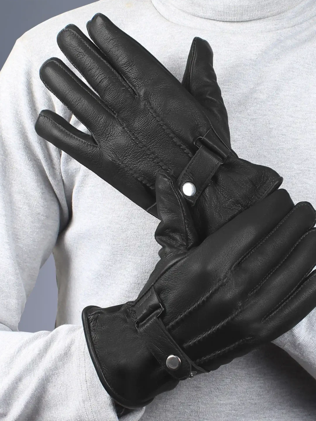 Spectre Men's Cashmere Lined Leather Gloves