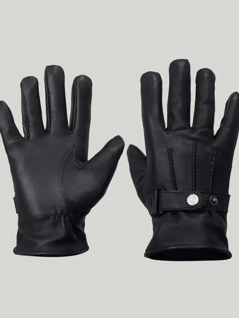 Spectre men’s cashmere lined leather gloves