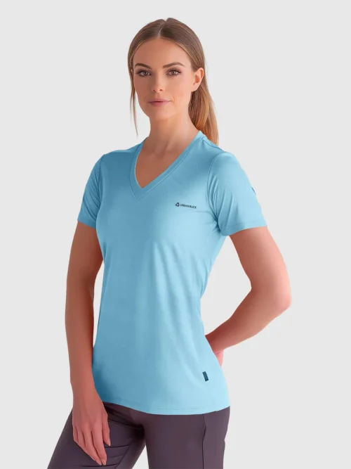 Ariel V-Neck UPF Sun Protection Shirt-blue (3)