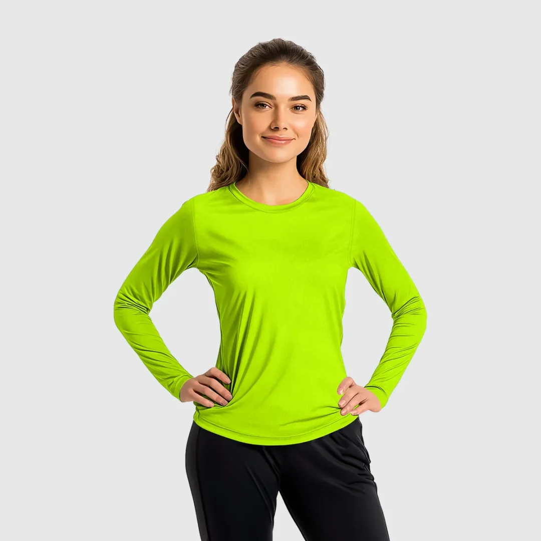 Ceila High-Visibility Long Sleeves Shirt-neon green (2)