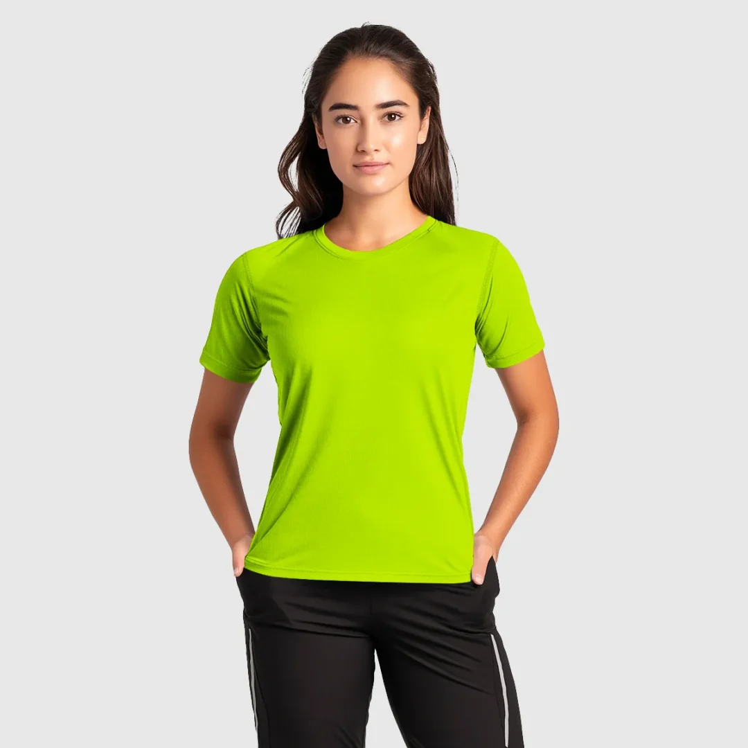 Chloe High-Visibility Short Sleeves Shirt-neon green (3)