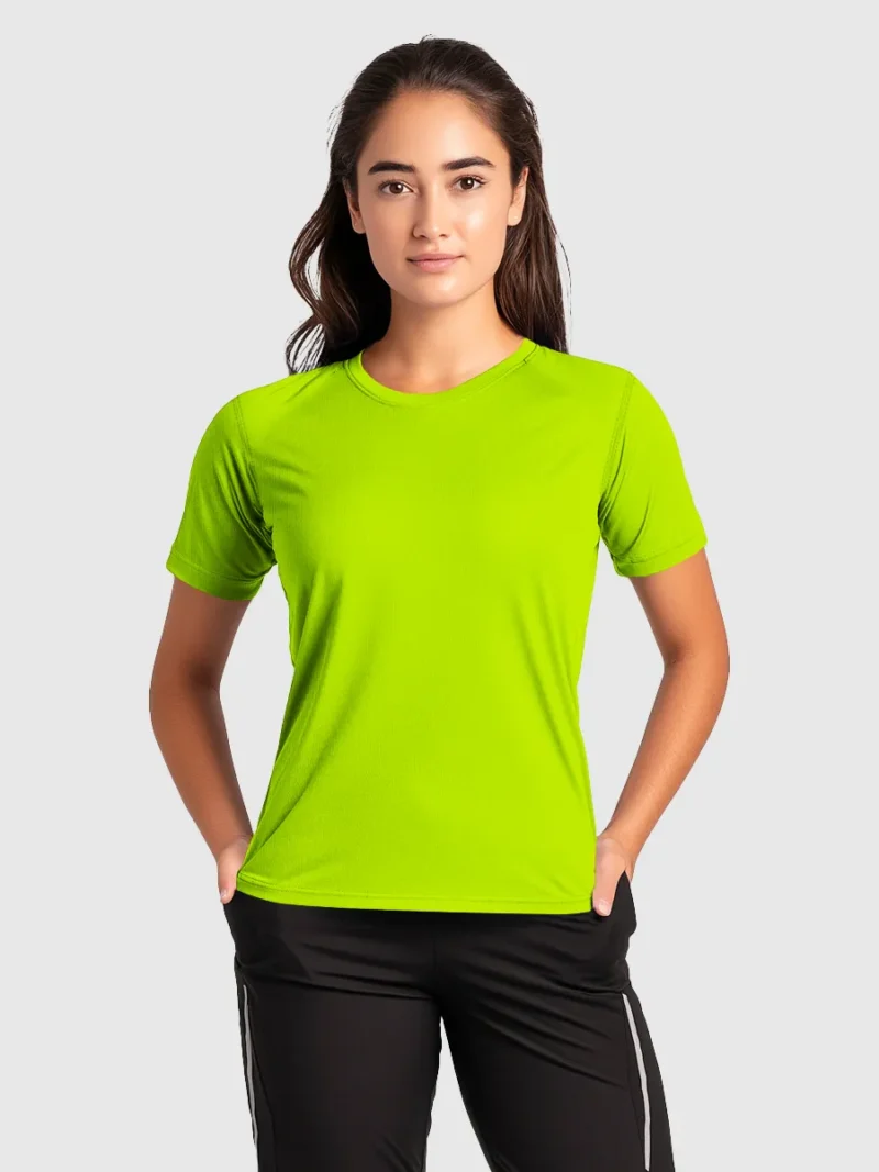 Chloe High-Visibility Short Sleeves Shirt-neon green (3)