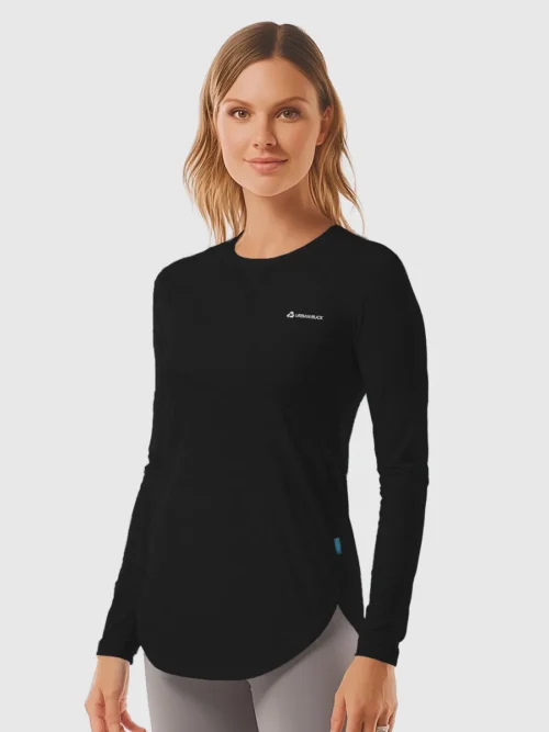 Delcy Long Sleeve Sun Protection Shirt-black (3)