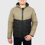 Easton lightweight puffer jacket with hood-Beige (5)