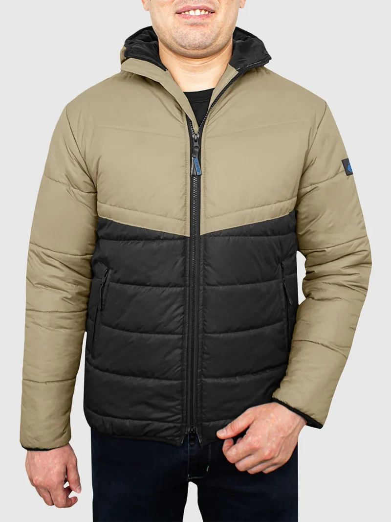 Easton lightweight puffer jacket with hood-Beige (5)