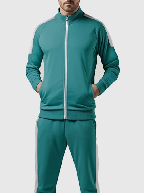 Full-Zip-Up-Casual-2-Piece-Athletic-Tracksuit-for-Men-Cyan