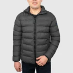 Kian Packable Puffer Jacket For Men-Dark grey (4)