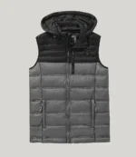 Lacey Two Tone Hooded Puffer Vest for Women