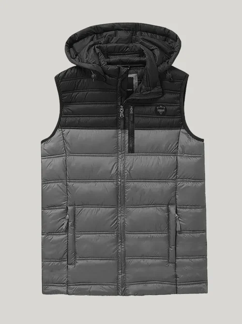 Lacey Two Tone Hooded Puffer Vest for Women