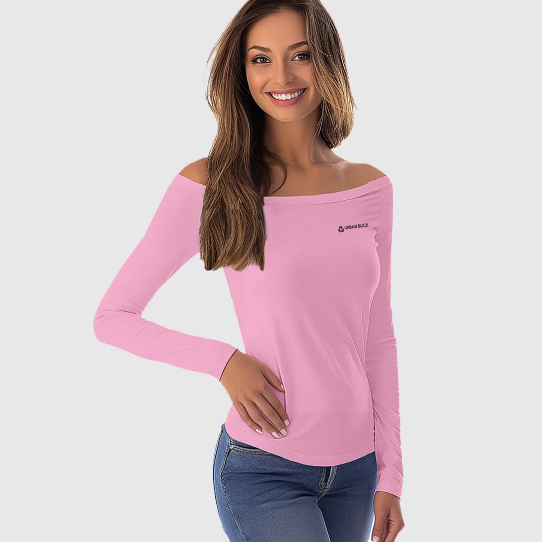 Luchsia Long Sleeve Off Shoulder Sun Protection Shirt