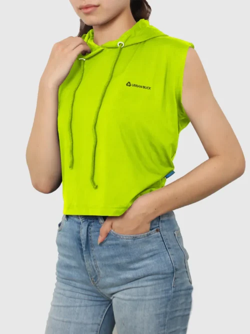 Melina Crop Hoodie-Neon Green (5)