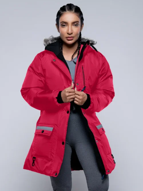 Victoria Premium Parka Puffer Jacket-red (1)