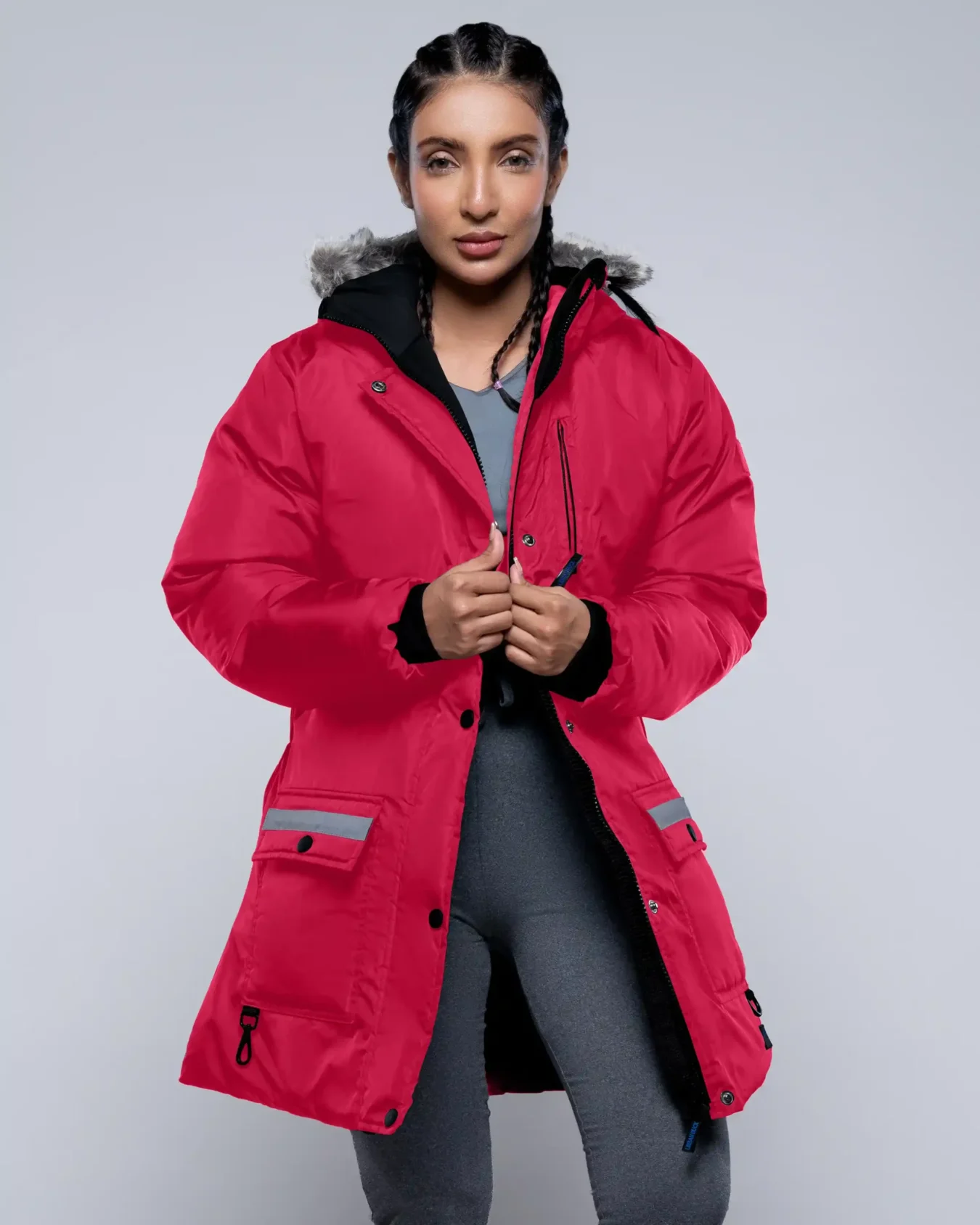 Victoria Premium Parka Puffer Jacket-red (1)