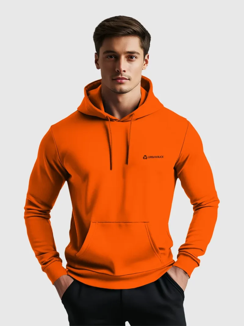 Farson Men Lightweight Hoodie-Neon Orange (1)