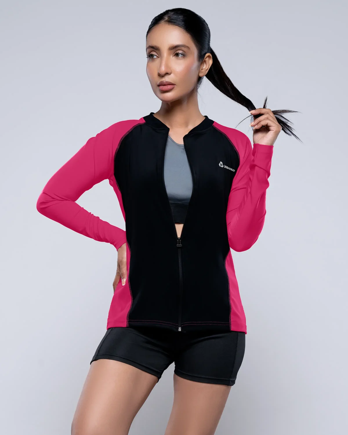 Carla Full Zip Long Sleeve Rash Guard