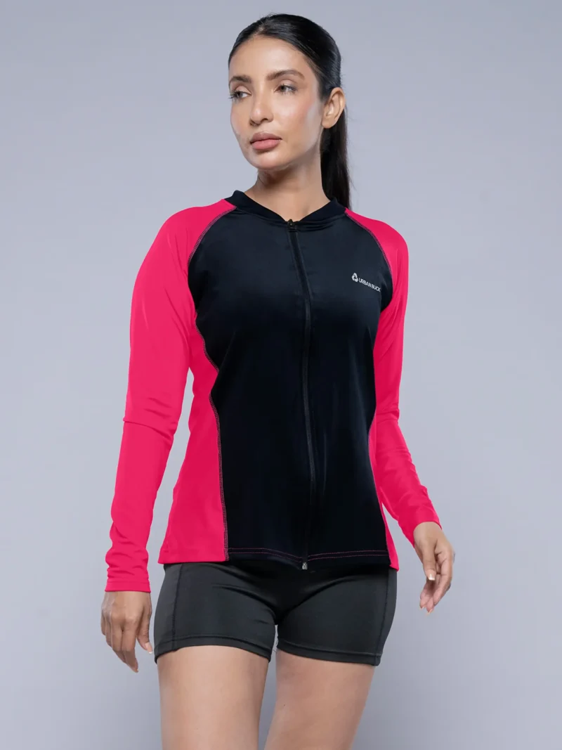 Carla Full Zip Long Sleeve Rash Guard