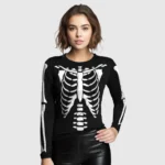 Halloween skeleton shirt for women