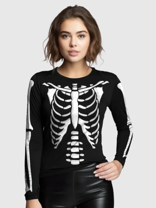 Halloween skeleton shirt for women