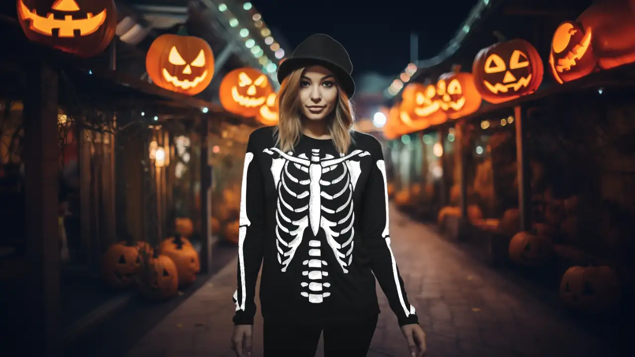 Womens Halloween Skeleton Costume