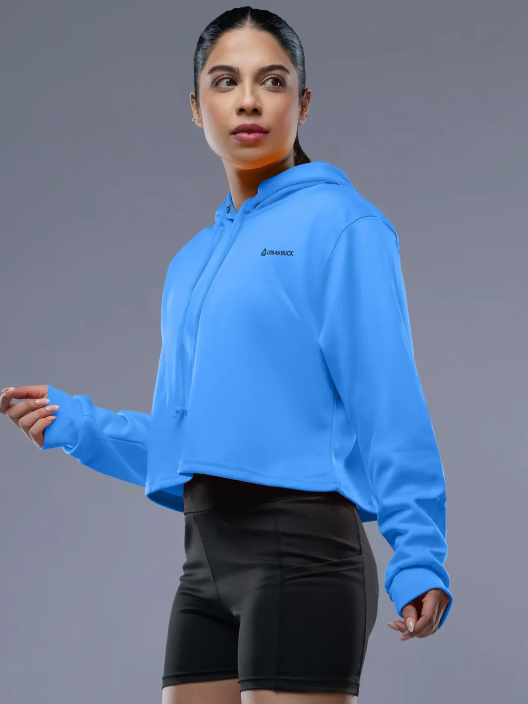 Lamey Cropped Hooded Pullover Sweatshirt