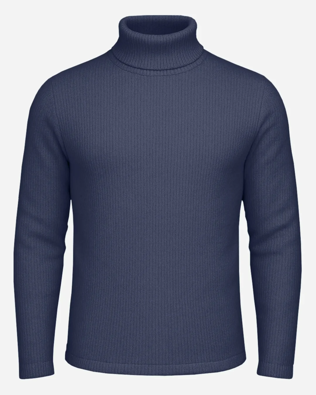 Jackard Men’s Turtleneck-Blue