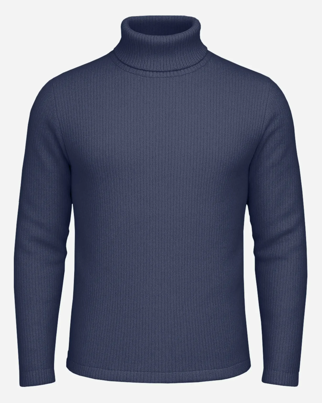 Jackard Men’s Turtleneck-Blue