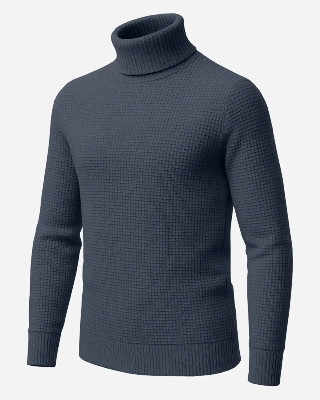 KRASH Men's Premium Turtleneck Sweater-dark grey
