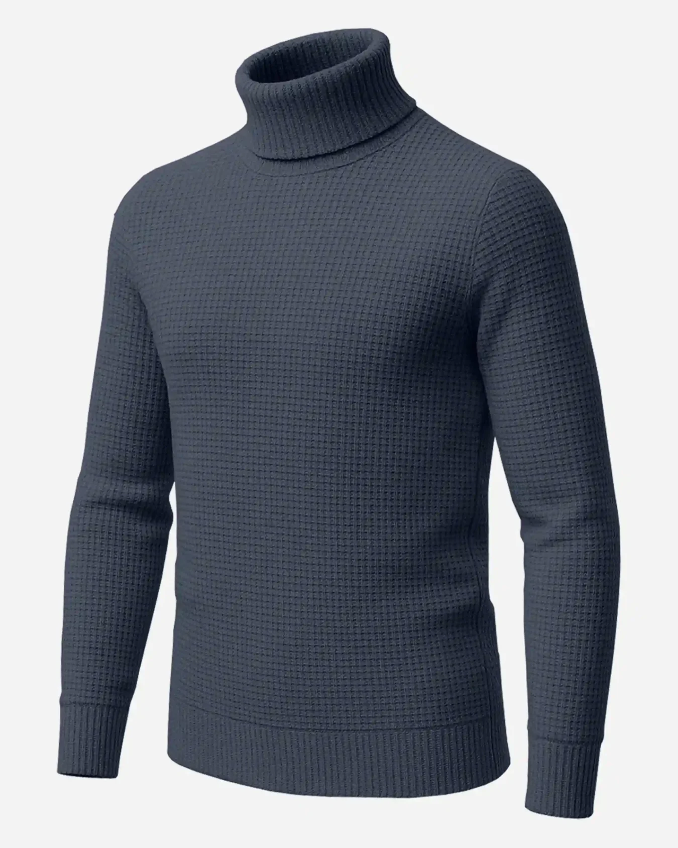 KRASH Men's Premium Turtleneck Sweater-dark grey