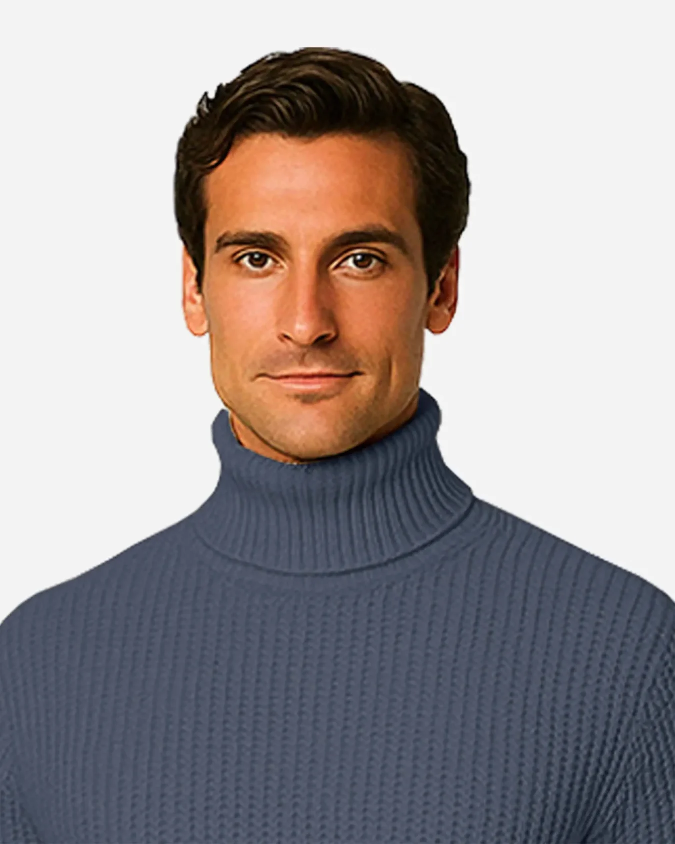 KRASH Men's Premium Turtleneck Sweater-dark grey