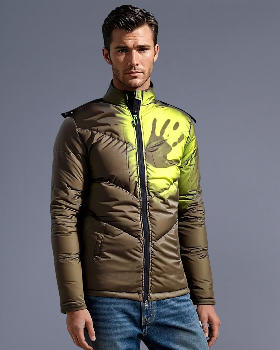 Chameleon Heat Reactive Puffer Jacket For Mens