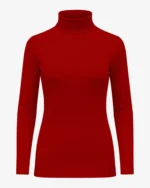 GREE Women’s Turtleneck Sweater-Red