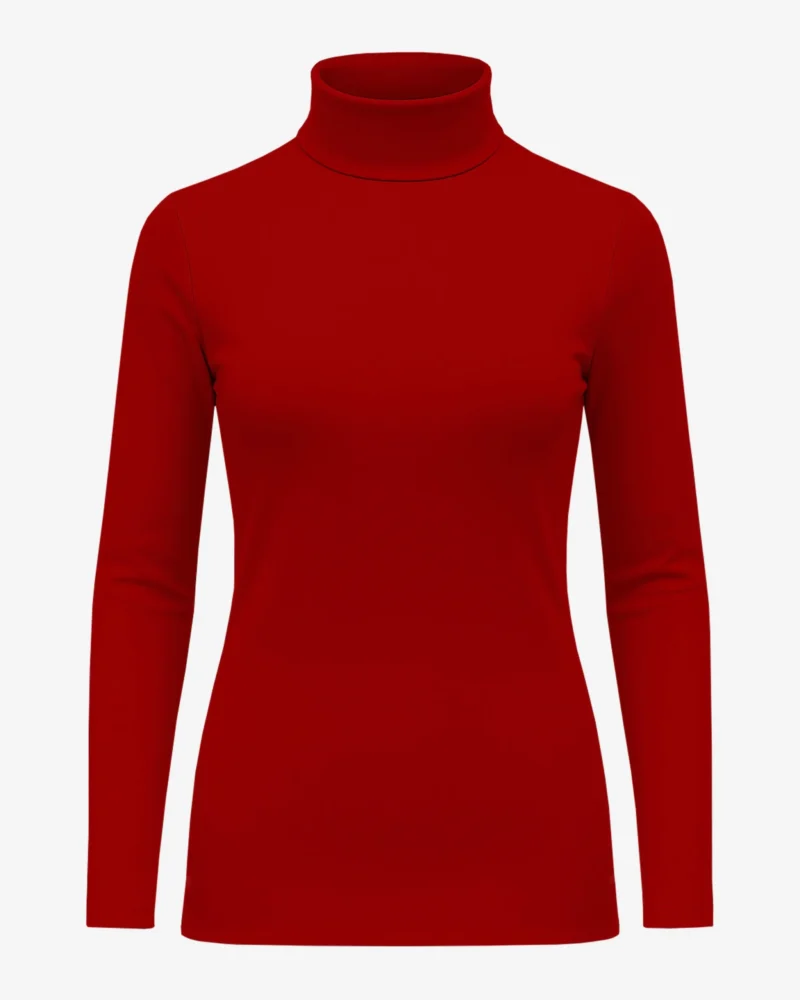 GREE Women’s Turtleneck Sweater-Red