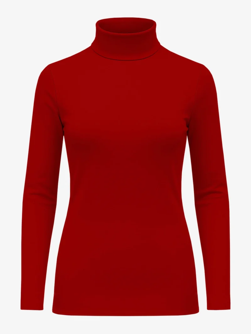 GREE Women’s Turtleneck Sweater-Red