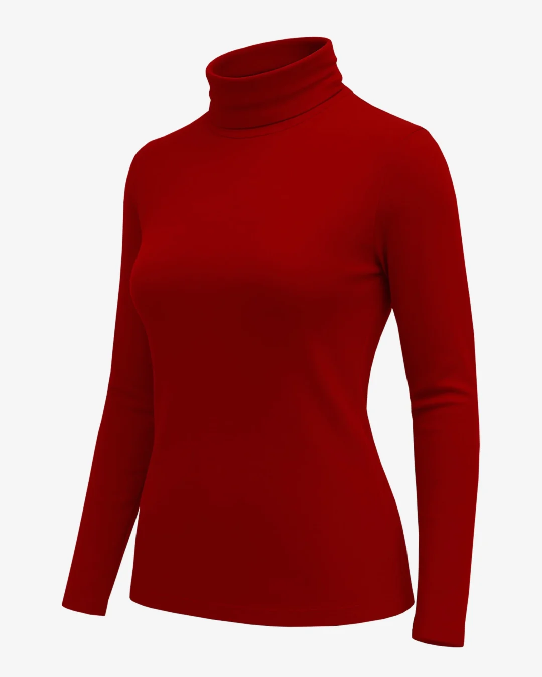 GREE Women’s Turtleneck Sweater-Red