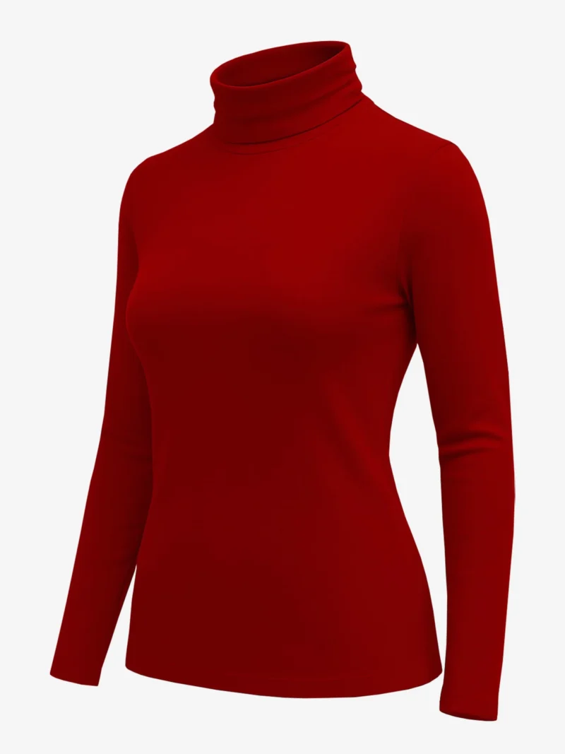 GREE Women’s Turtleneck Sweater-Red