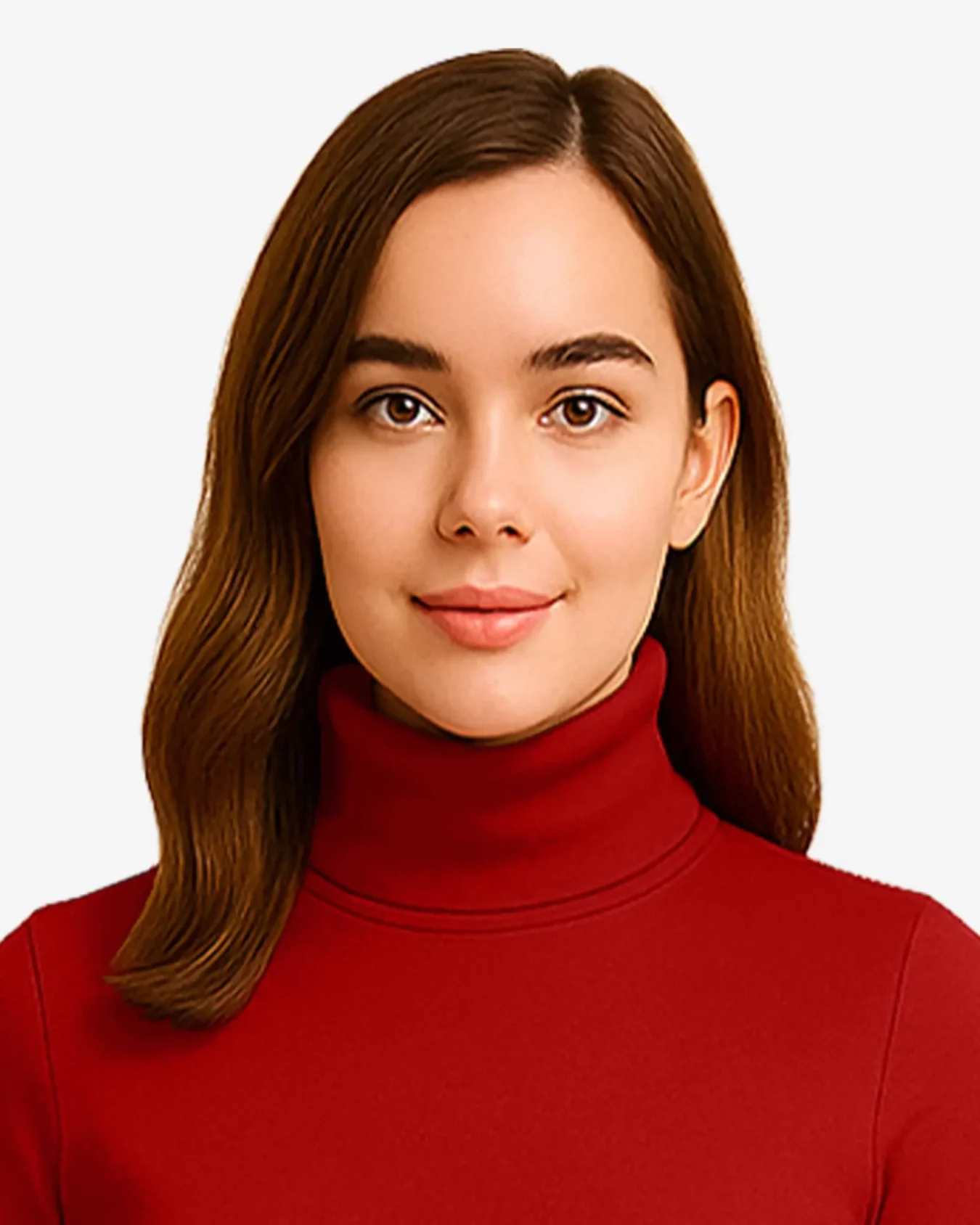 GREE Women’s Turtleneck Sweater-Red