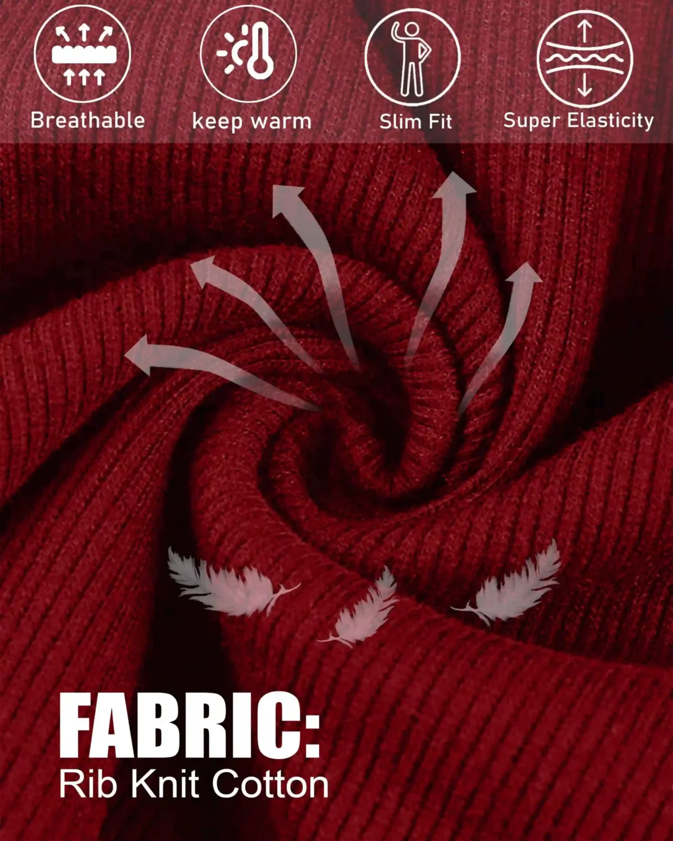 Back view of Jane rib knit turtleneck