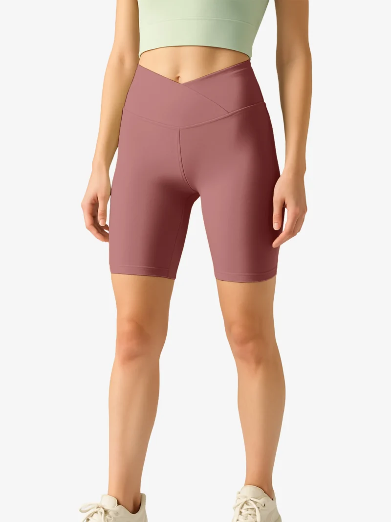 Citrus High-Waist Yoga Shorts for Women