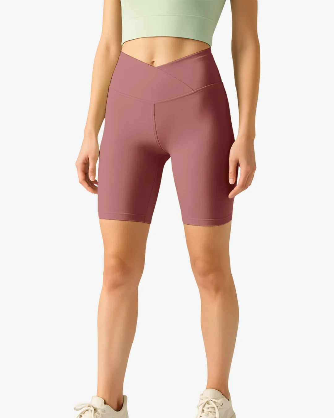 Citrus High-Waist Yoga Shorts for Women