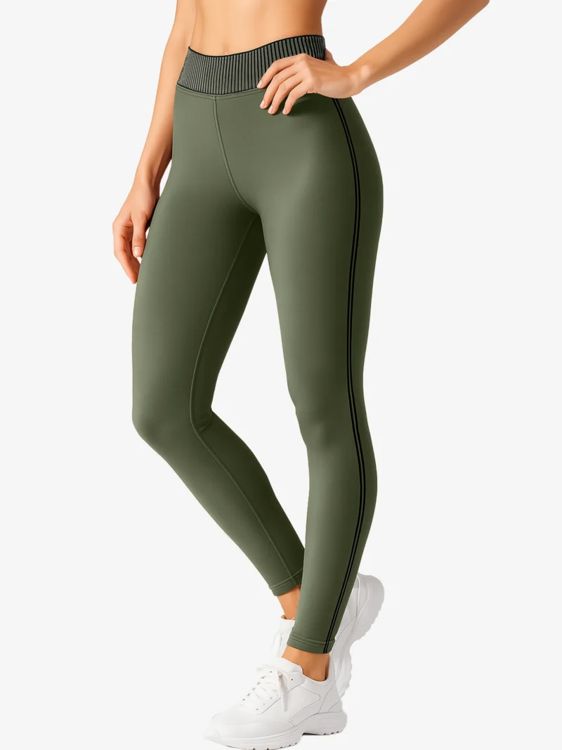 Ramona Ribbed-Waist Performance leggings
