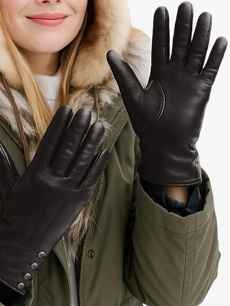 Mellica Women's Leather Work Gloves