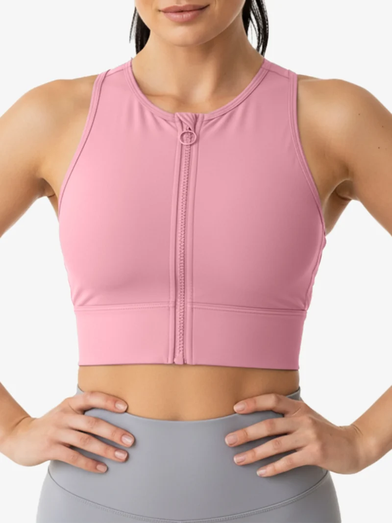 Aelora Women’s Front-Zip Yoga Bra