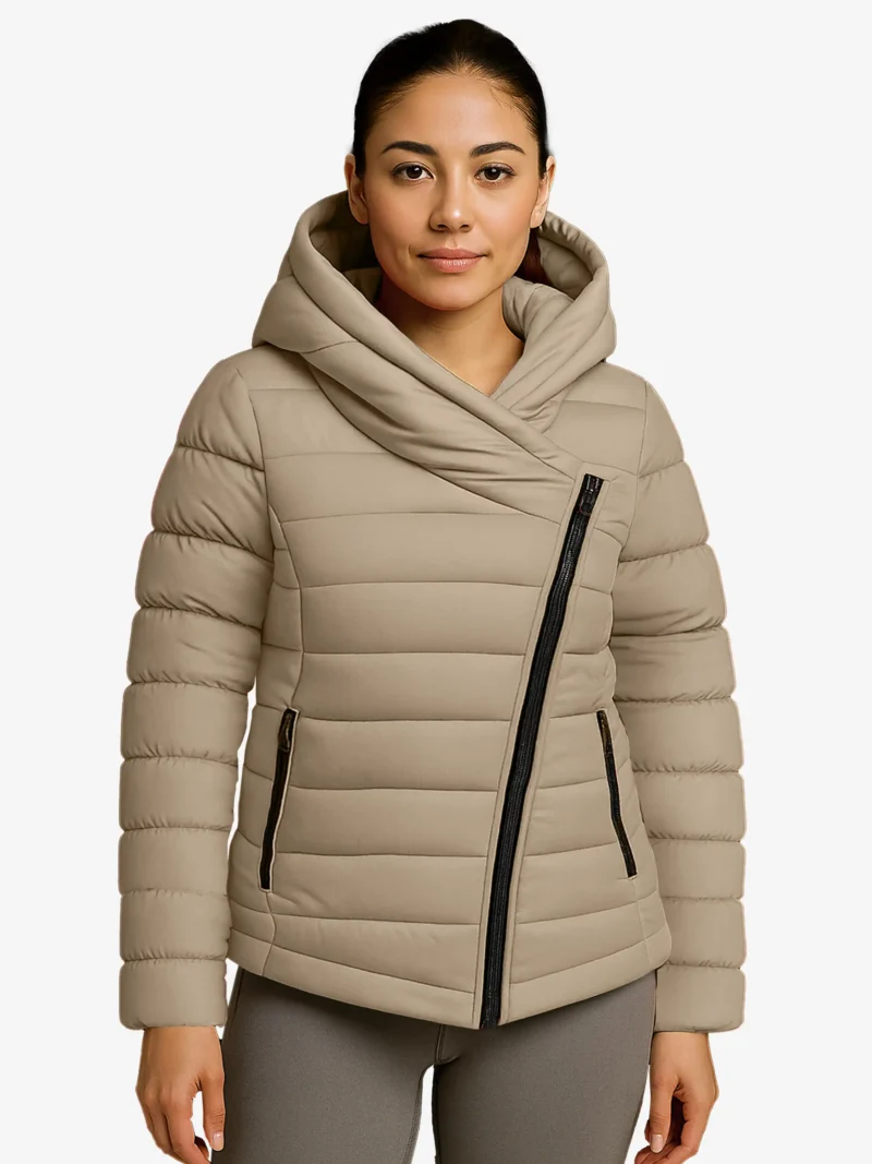 Crimson Women’s Asymmetrical Zip Puffer Jacket