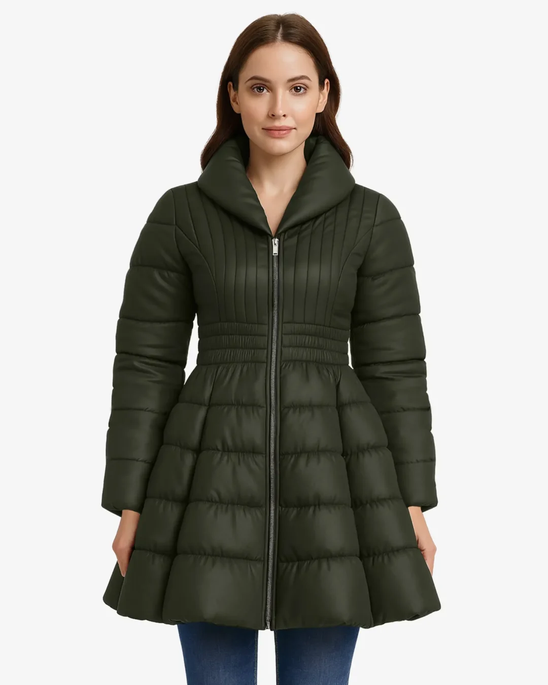 Flare Elegant Longline Puffer Coat