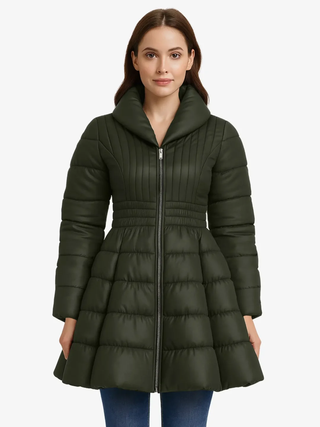 Flare Elegant Longline Puffer Coat