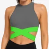 Charcoal Gray with Green Flash